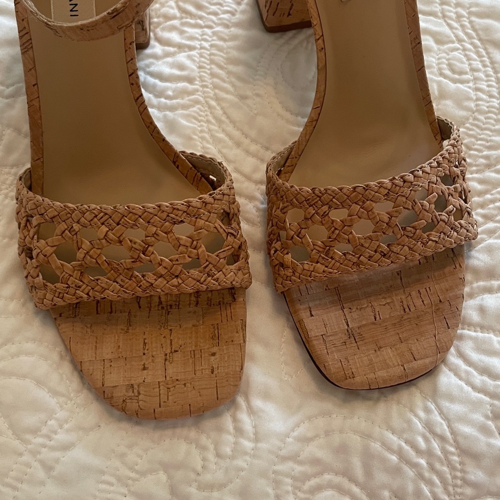New Antonio Melani Gretel Cork Woven Sandals Heels size 8 - Picture 6 of 10